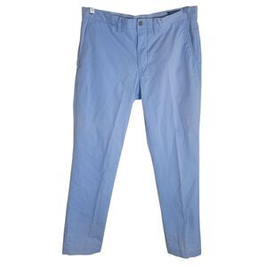 Polo Ralph Lauren Stretch Straight Fit Chino Pants Mens Size 34 X 32 Blue Preppy